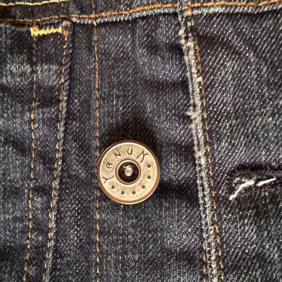 Yanuk Womens Blue Denim Trucker Jacket Size Small S Japanese Denim - Picture 9 of 9